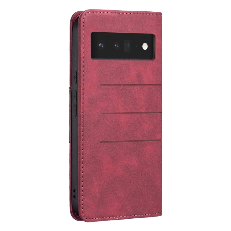 Red leather folio phone case with camera cutout and stitched side seams