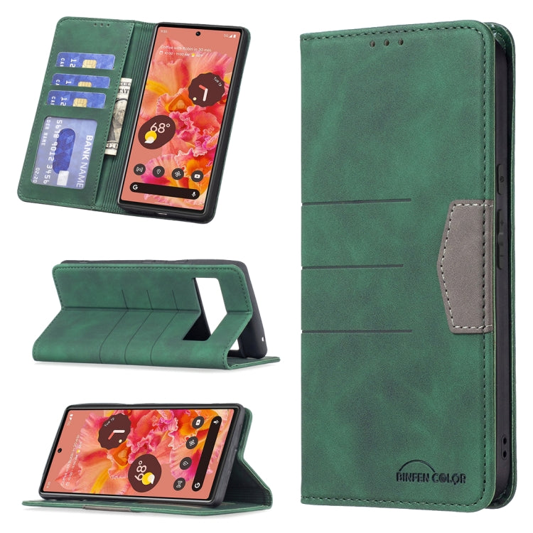 Magnetic leather phone case with folio card slots and viewing kickstand, green
