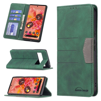 Magnetic leather phone case with folio card slots and viewing kickstand, green