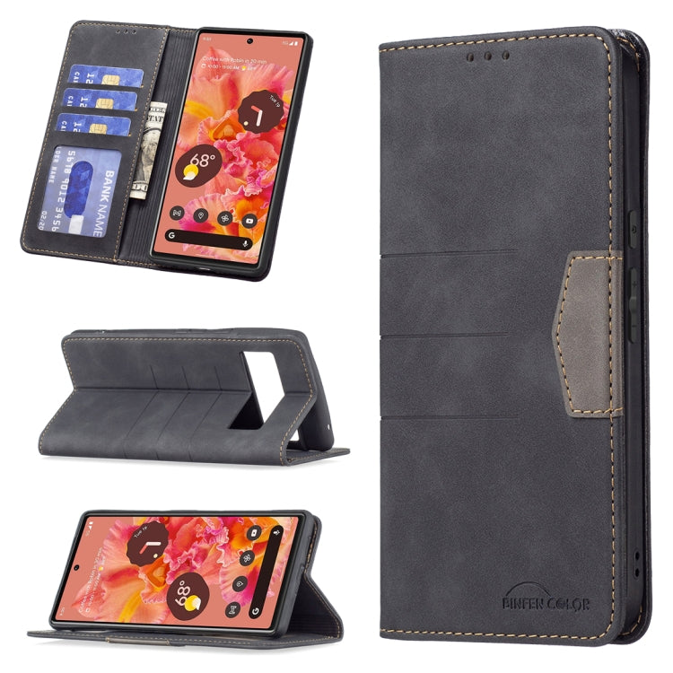 Dark gray magnetic leather phone case with card slot and flip stand, shown open and closed