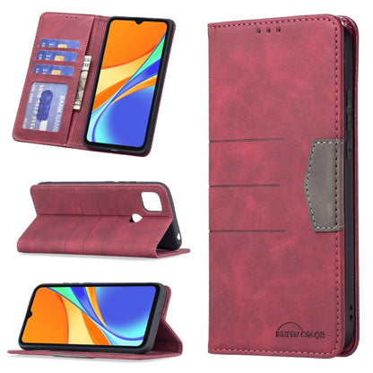 Red leather wallet phone case with card slots and folio stand, secure flip cover