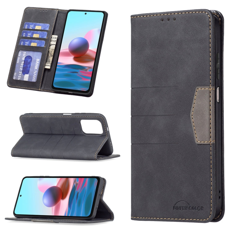 Dark gray magnetic leather phone case with card slot and flip stand, shown open and closed