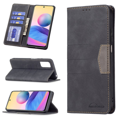 Dark gray leather magnetic phone wallet case with card slots and fold cover