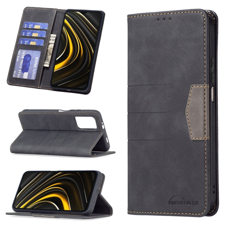 Dark gray leather magnetic phone wallet case with card slots and kickstand