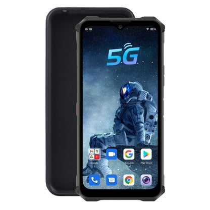 Black rugged TPU phone case, front view, fits Oukitel WP13 5G