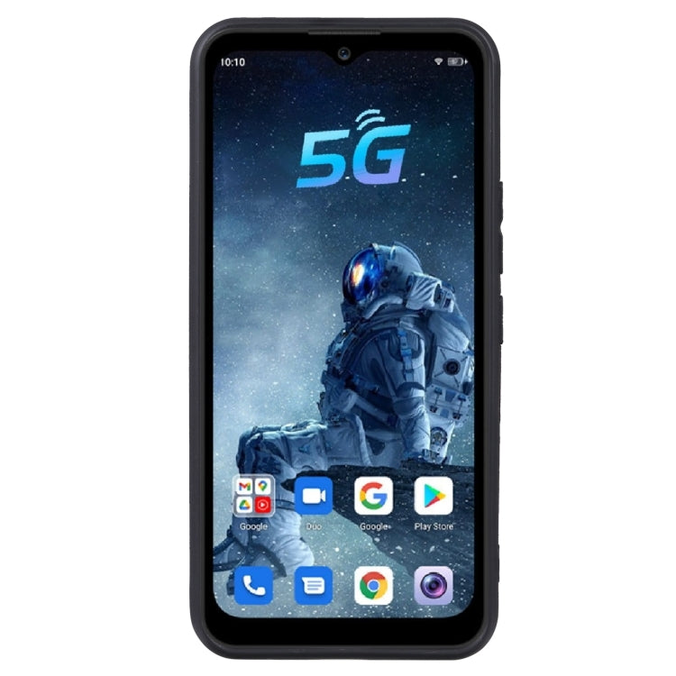 Black TPU phone case with rugged corners, front view, for Oukitel WP13 5G