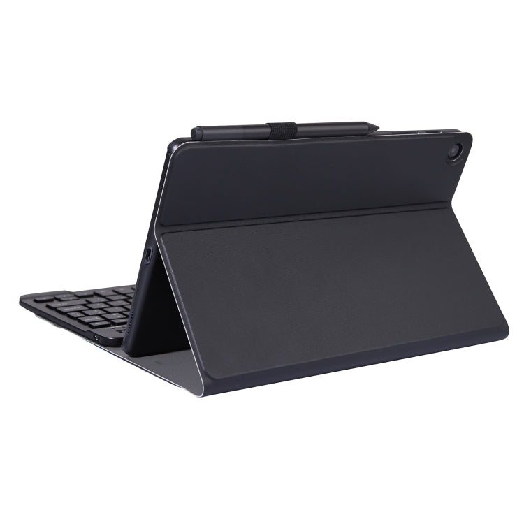 Ultra-thin Bluetooth keyboard leather case with tablet folded back, dark folio