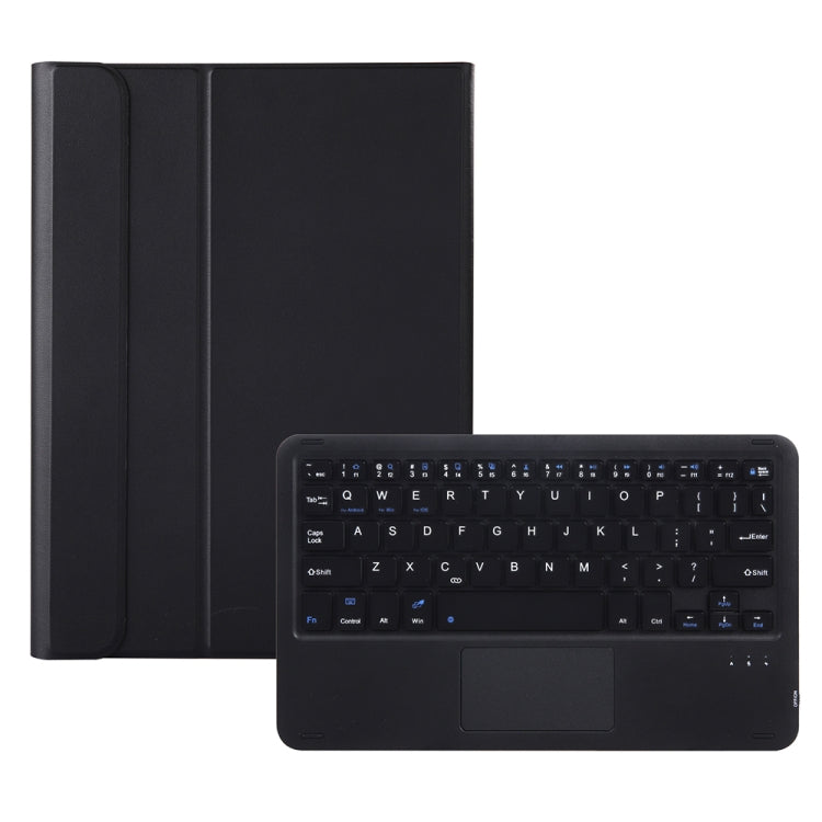 Black keyboard case with touchpad and foldable cover, tablet dock
