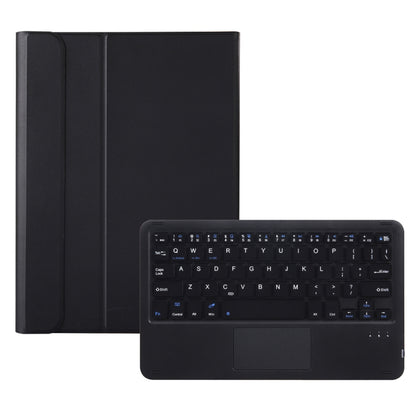 Black keyboard case with touchpad and foldable cover, tablet dock