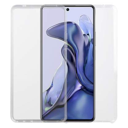 Transparent phone case for Xiaomi 11T, clear front with camera cutouts and raised edges