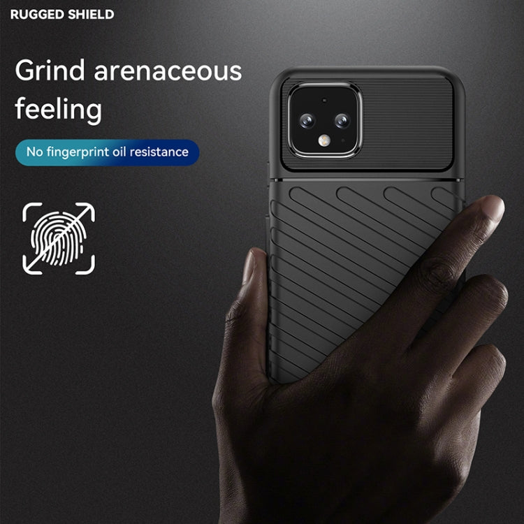 Black rugged TPU phone case with textured back and raised camera opening