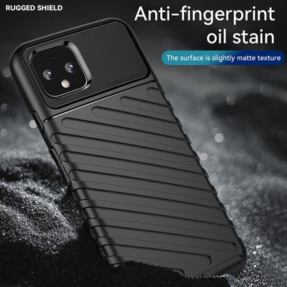 Black rugged TPU phone case with matte-textured back and camera cutout