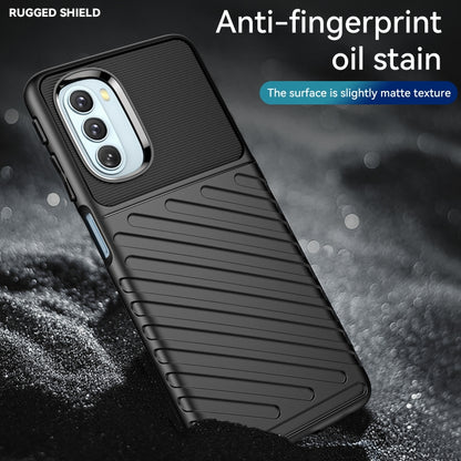 Black shockproof TPU phone case with matte textured finish and camera cutout