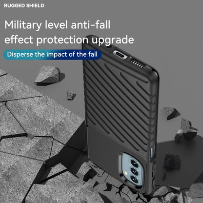 Black rugged shockproof TPU phone case with impact-dispersion side design