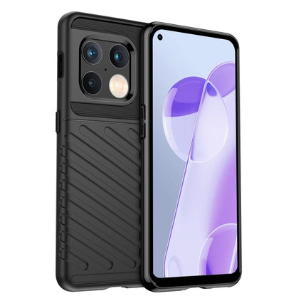 Black rugged shockproof TPU phone case with raised camera protection