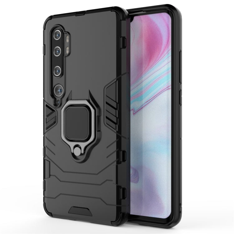 Shockproof black phone case with magnetic ring holder, rugged TPU shell