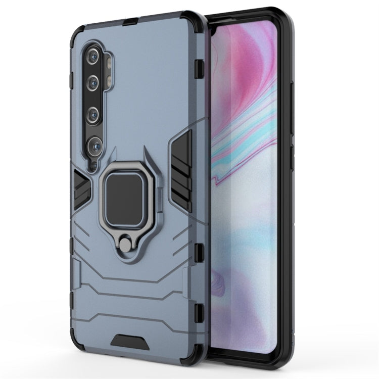Rugged light blue phone case with magnetic ring holder, shockproof TPU design