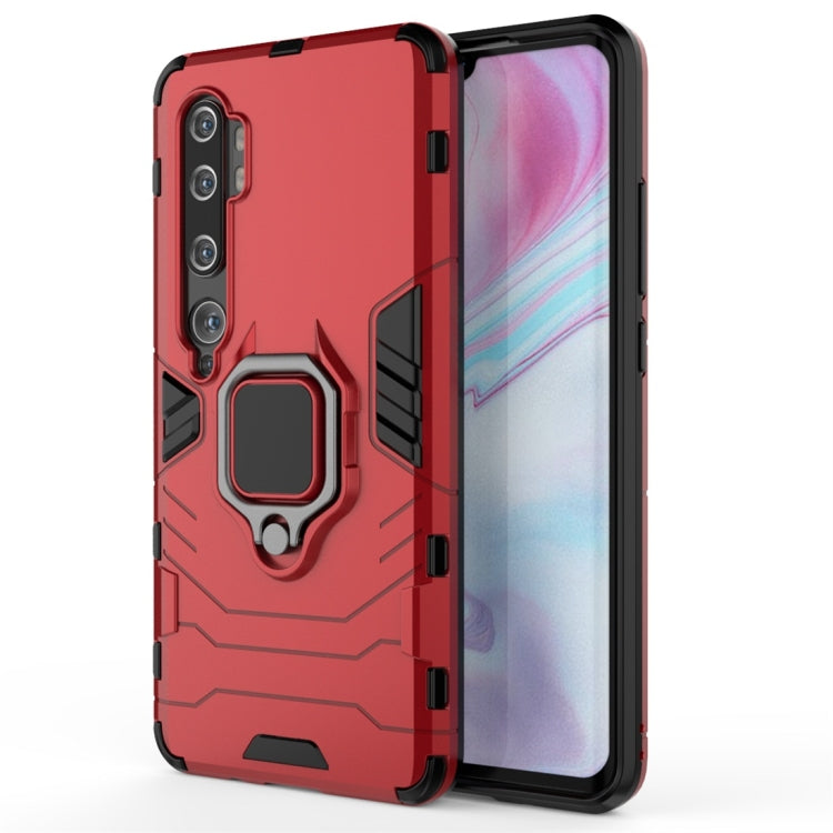 Rugged red phone case with magnetic ring holder, shockproof TPU shell