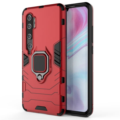 Rugged red phone case with magnetic ring holder, shockproof TPU shell