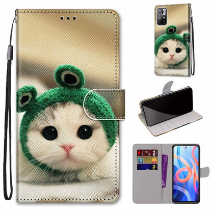 Cream panda kitty phone wallet case with flip cover, card slots, and wrist strap.
