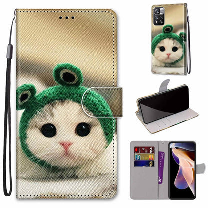 Phone case wallet with lanyard, panda face print with green hood, flip cover and card slot.