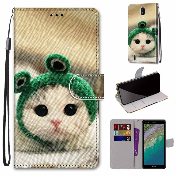 Flip leather phone wallet case with panda print, card slots, and wrist strap