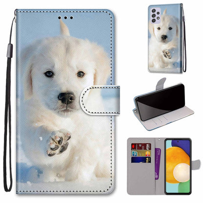 Blue sky dog portrait leather phone wallet case with card slots and snap front flap