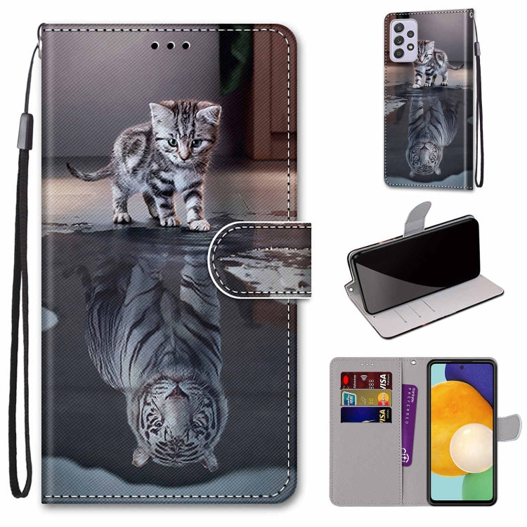 Gray tabby cat portrait leather phone wallet case with card slots and front magnetic flap