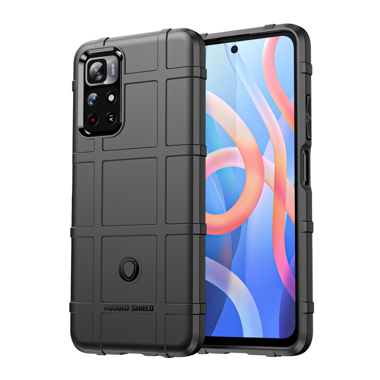 Rugged black TPU phone case, shockproof design with raised corners and camera cutouts.