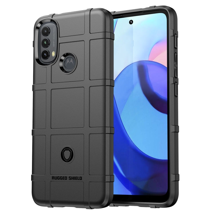 Rugged dark gray TPU phone case with textured grip, shockproof corners, and camera cutouts.