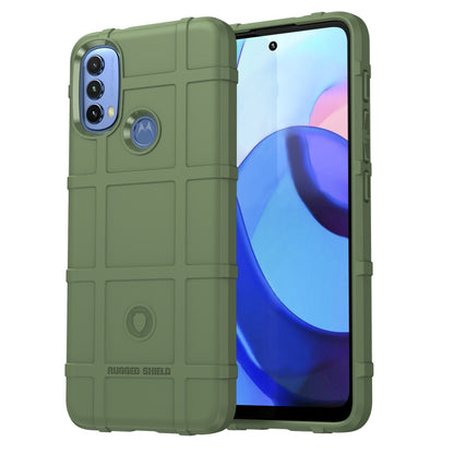 Green shockproof TPU phone case with textured back and camera module opening