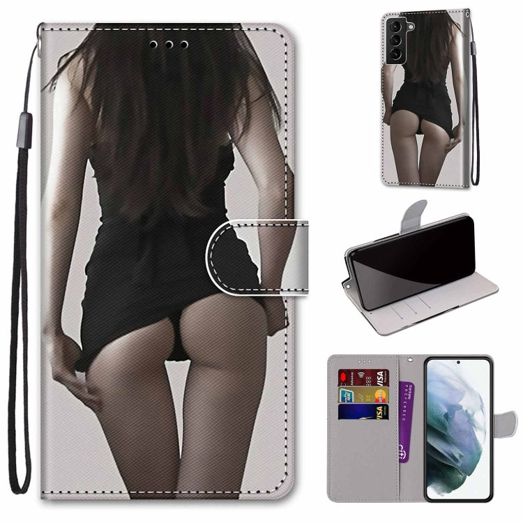 PU leather phone wallet case, black silhouette graphic, flip cover, card slot, lanyard