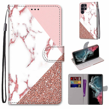 White and rose glitter flip phone wallet case with card slots and lanyard strap