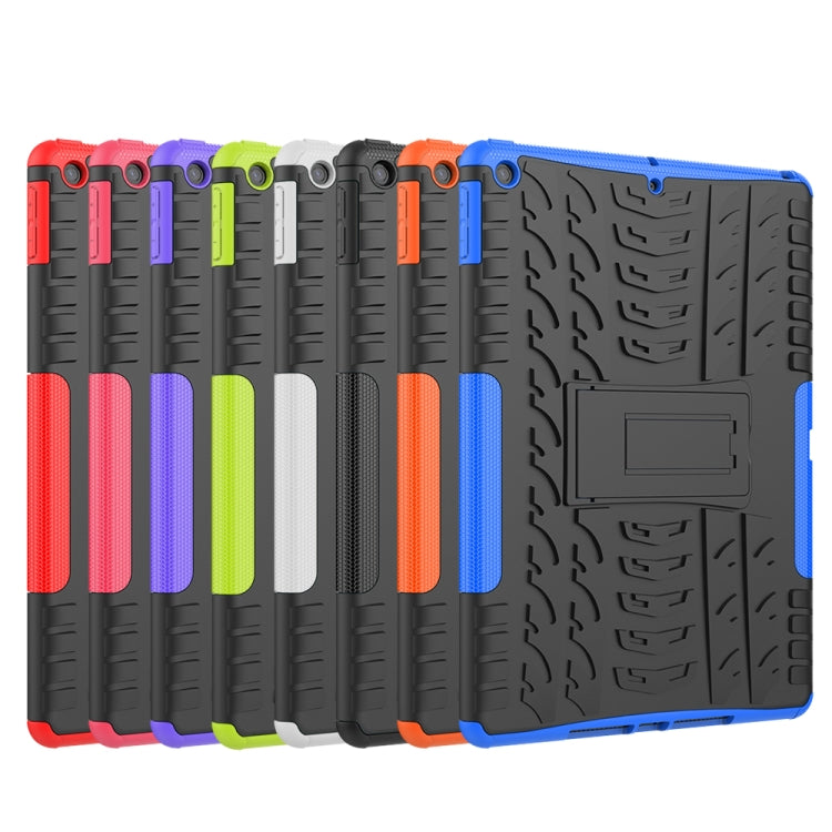 Set of rugged tire-texture shockproof tablet cases in multiple colors with kickstand