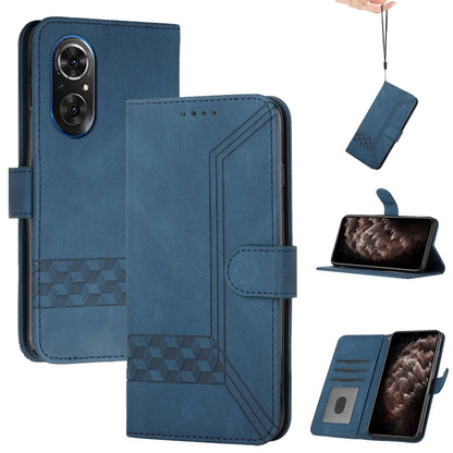 Royal blue flip leather phone case with magnetic flap and card slot