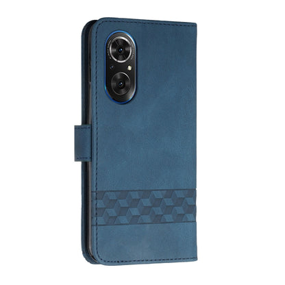 Royal blue flip leather phone case with cutouts and dual camera opening