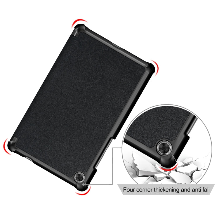 Black textured tablet case with reinforced corners for anti-fall protection