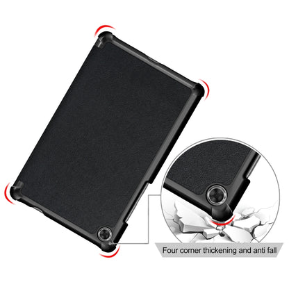 Black textured tablet case with reinforced corners for anti-fall protection