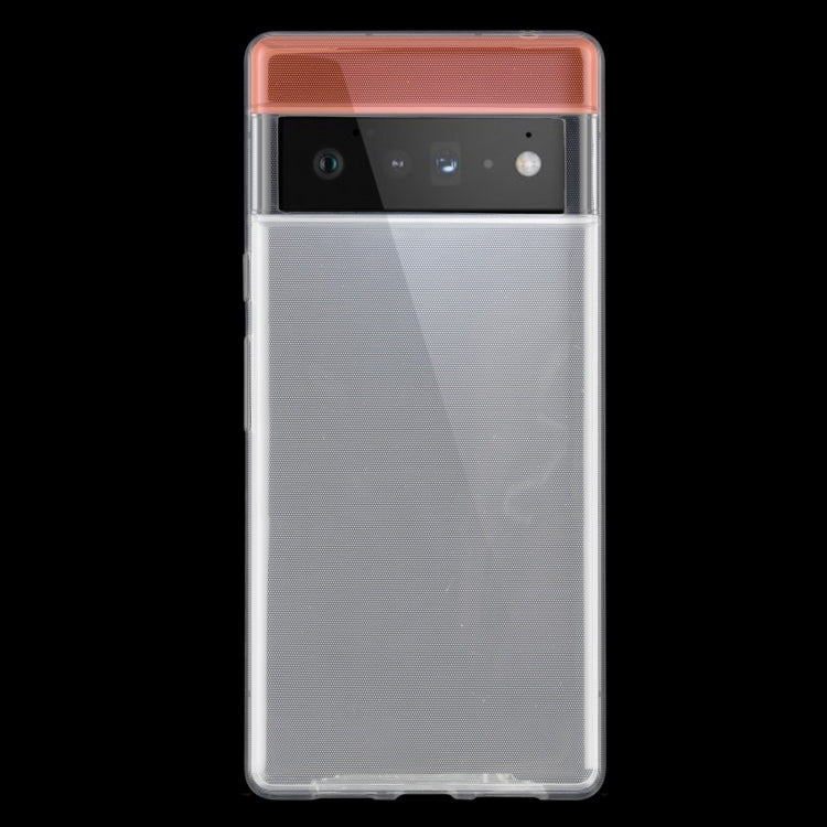 Transparent TPU phone case for Google Pixel 6, slim cover with front cutouts