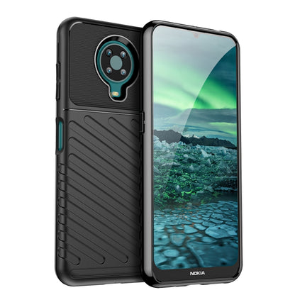Rugged TPU phone case in black with textured grip, camera cutout, and button openings