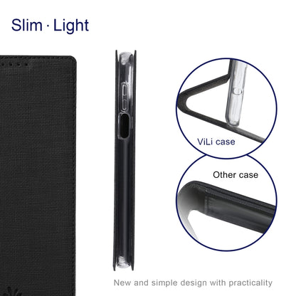 Shockproof magnetic flip leather case for Xiaomi Mi 11T, black slim profile with side cutouts