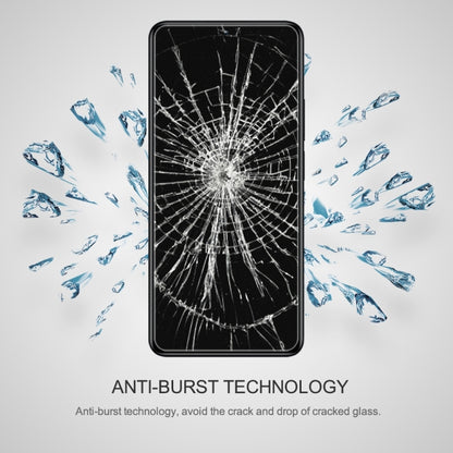 Anti-burst tempered glass screen protector film with impact crack resistance