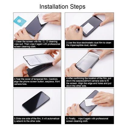 Tempered glass screen protector film with cleaning and alignment installation steps