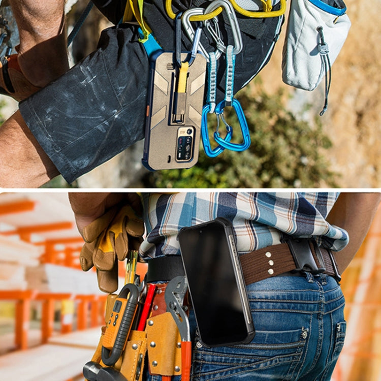 Belt holster phone case with strap and carabiner, outdoors
