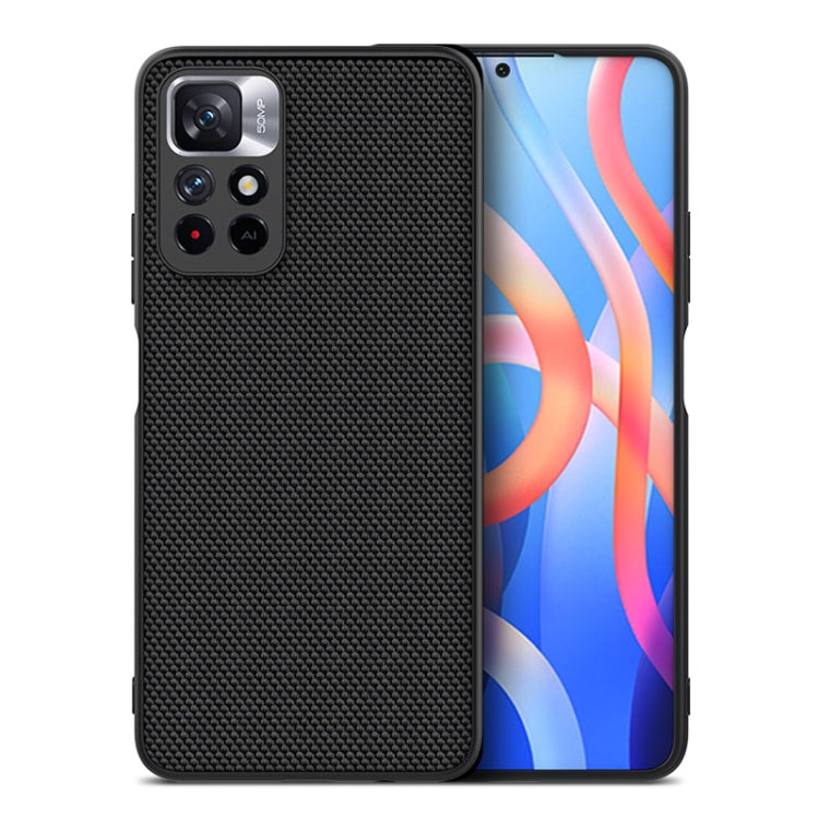 NILLKIN 3D textured nylon-fiber TPU phone case, black, for camera cutouts