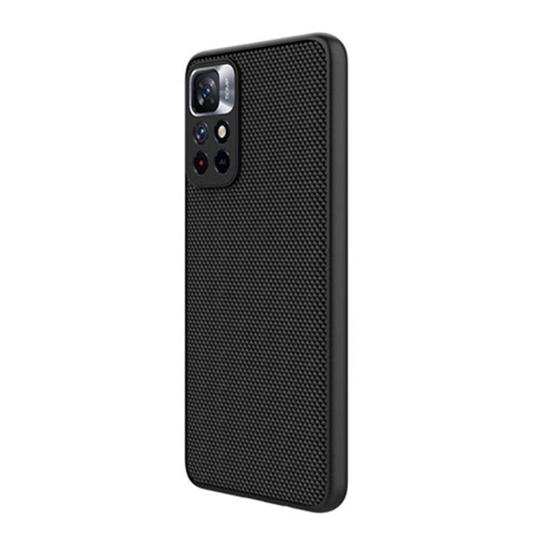 NILLKIN textured TPU phone case in black, slim fit with raised edges