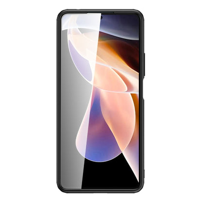 Black phone case with protective frame and camera cutout, slim fit