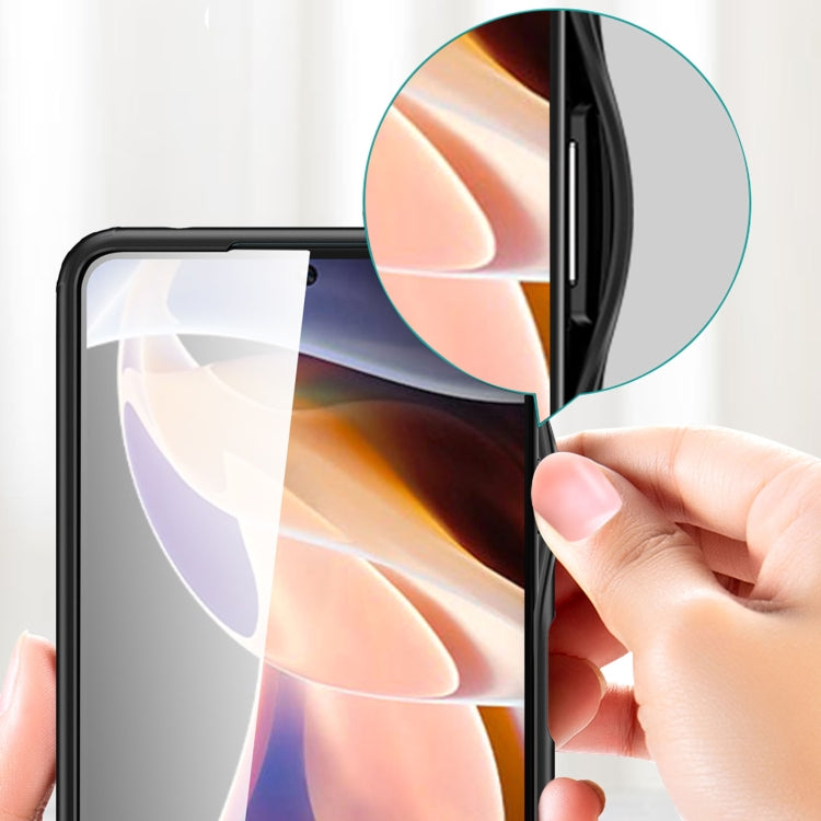 Phone case with raised edges and flexible bumper protection at the corner