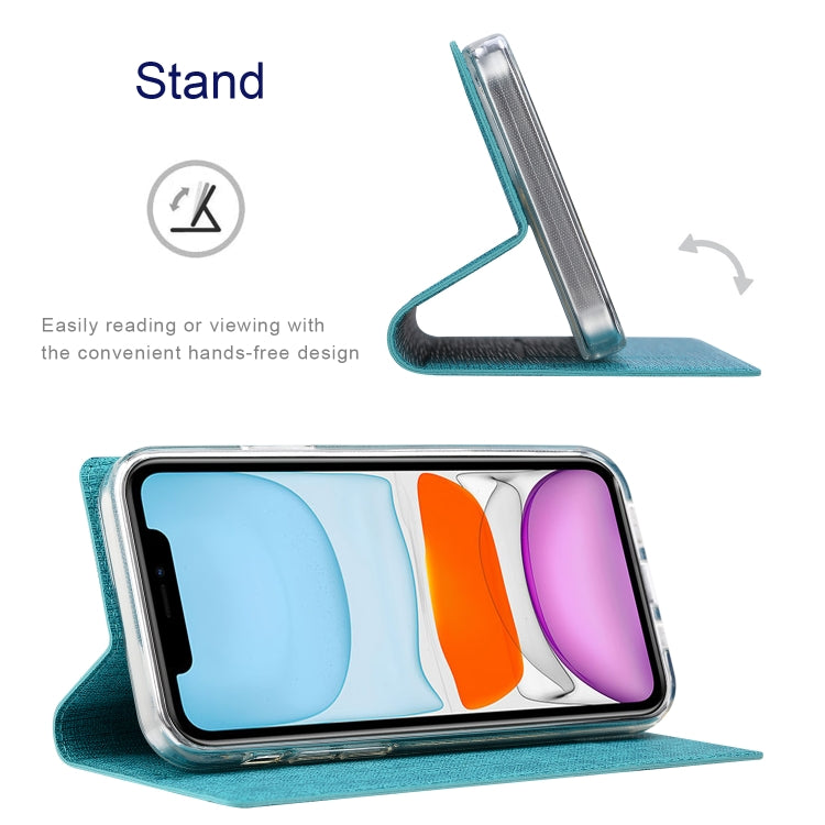 Blue leather folio phone case with stand fold for angled viewing
