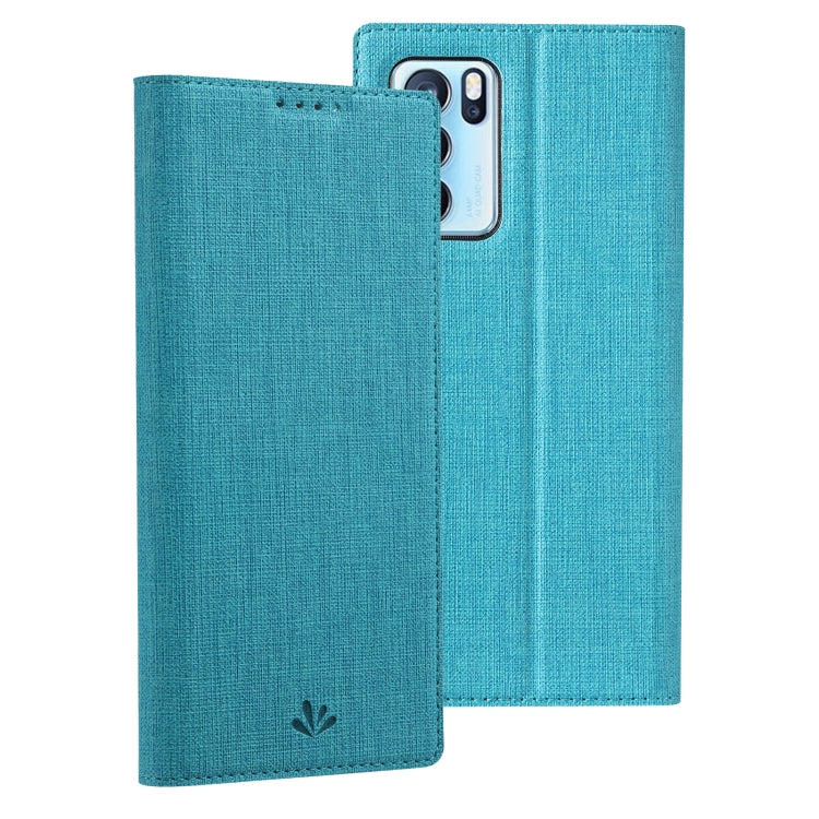Blue flip phone case with textured cover and magnetic closure